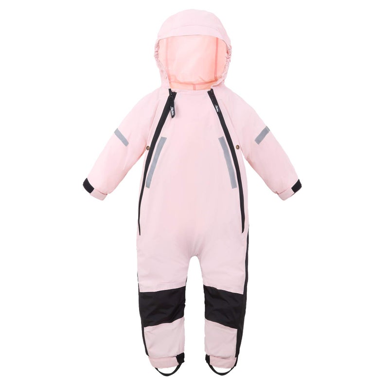 HAPIU Kids Toddler Rain Suit Muddy Buddy Waterproof Coverall,Pink,3T,Upgraded - Image 1